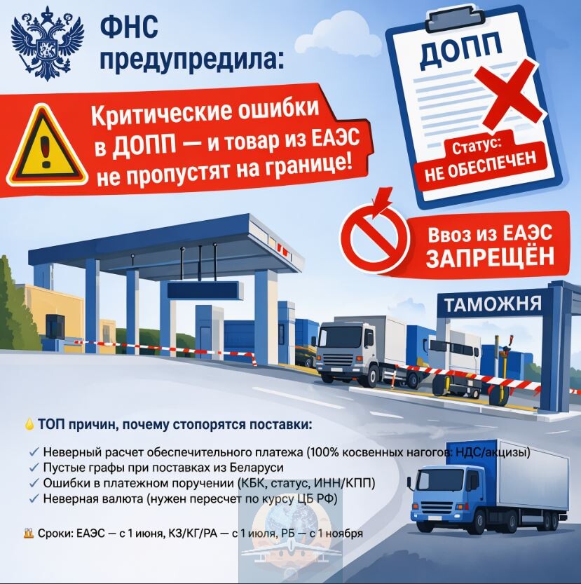 ФНС СПОТ ДОПП: ищут «не пропустят товар из ЕАЭС без статуса “Обеспечен”»